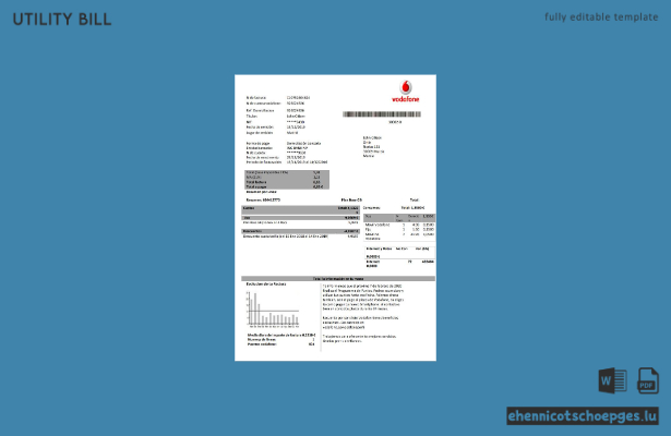 Beispielrechnung für Vodafone-Telekommunikationsdienste in Spanien (Vorschau)